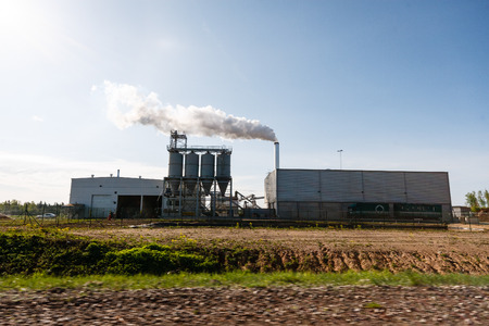 view of small country town. village scenesのeditorial素材