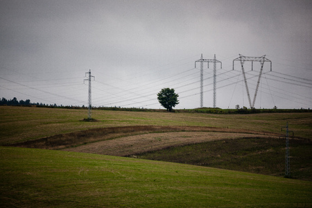 freshly cultivated agriculture fields ready for growing foodの写真素材