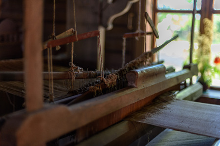 old wooden countryside house architecture details and elements of construction
