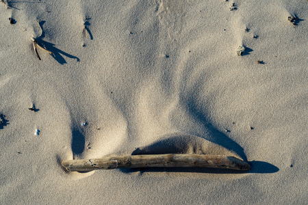 sand pattern texture on the beach in cold weather at the Baltic seaの写真素材