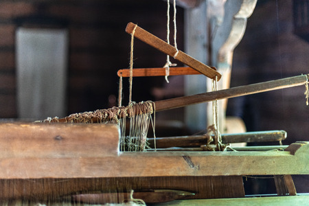 old country side house interrior with hand working tools. dusty roomの写真素材