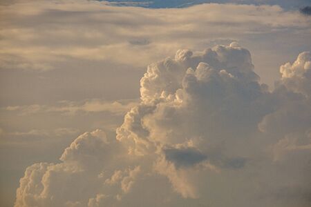 dramatic storm clouds over country, before the cunami