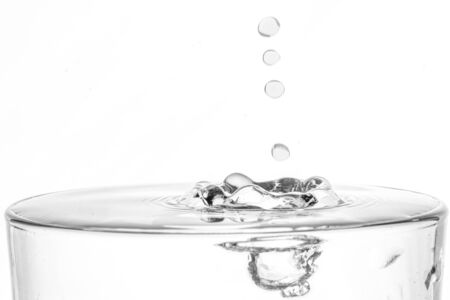 water drops on a water surface. abstract studio shootの写真素材