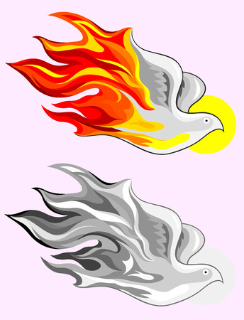 Holy spirit fire artのイラスト素材