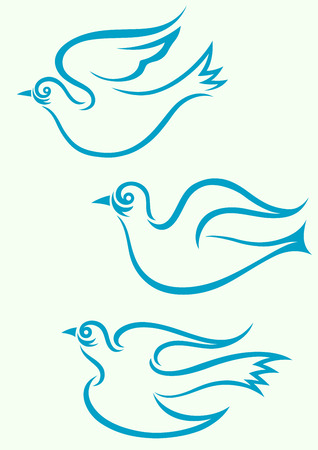 Dove peace, art vector のイラスト素材