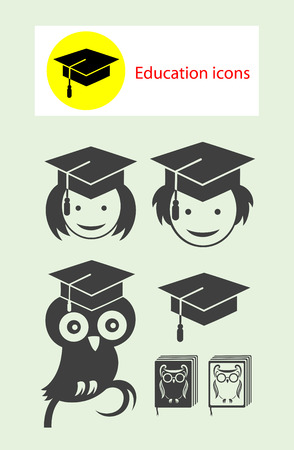 Education icon set, art vector designのイラスト素材