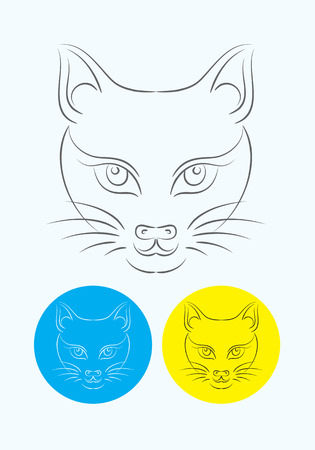 Cat headのイラスト素材