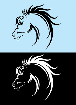 Horse head, art vector decorationのイラスト素材