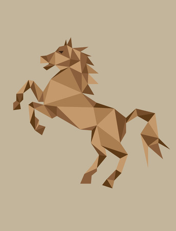 Geometric horse, art vector illustrationのイラスト素材