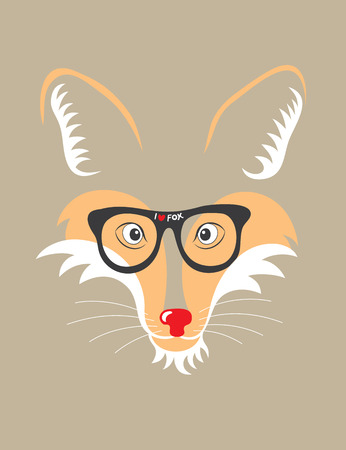 Fox cartoon, art vector designのイラスト素材