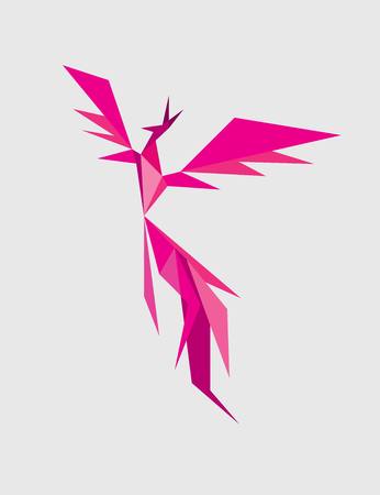 Phoenix geometric art vector designのイラスト素材