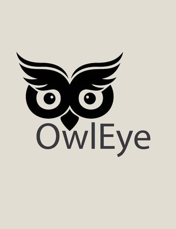 Owl Eye Logo, art vector designのイラスト素材