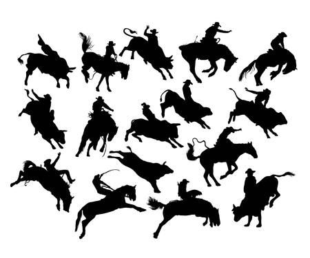 Rodeo Activity and Championship, illustration art vector designのイラスト素材