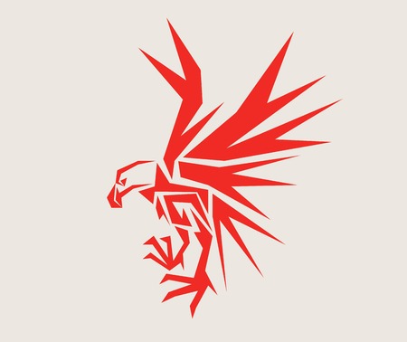 Red Eagle Geometrical, art vector designのイラスト素材