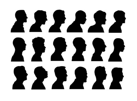 Anonymous Avatar Silhouettes, art vector designのイラスト素材