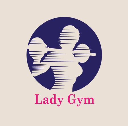 Lady Gym Logo, art vector designのイラスト素材