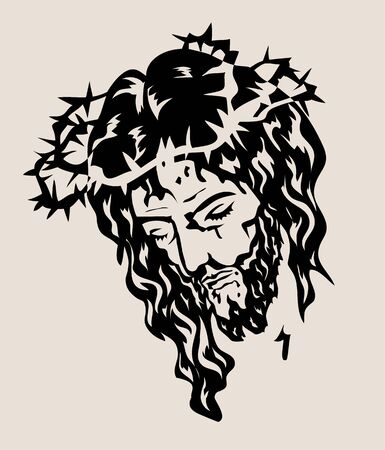 Jesus Face, art vector designのイラスト素材
