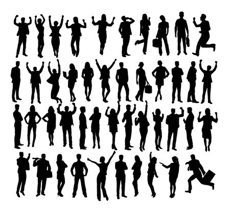 People Silhouettes, art vector designのイラスト素材