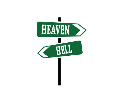 Heaven or Hell Arrow Sign, art vector designのイラスト素材