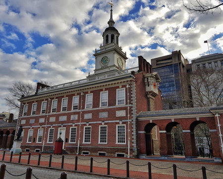 facades of different sectors of the city of Philadelphia in the United States of America.の写真素材