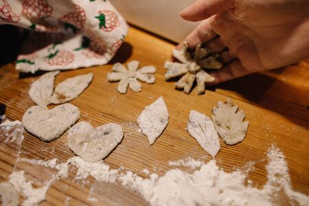 Blank for decoration loaf of whole wheat flour. Holidays, weddings, bakery, agriculture. In the...