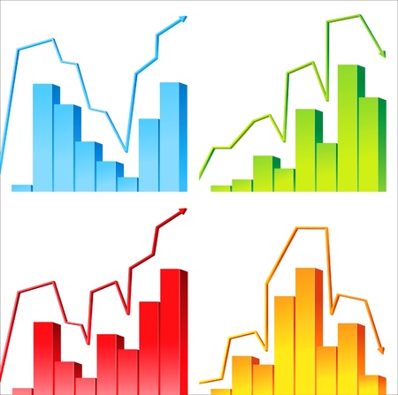 business graphs のイラスト素材