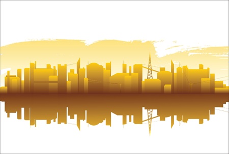 city bannerのイラスト素材