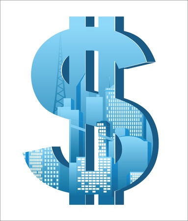 stylized dollar signのイラスト素材