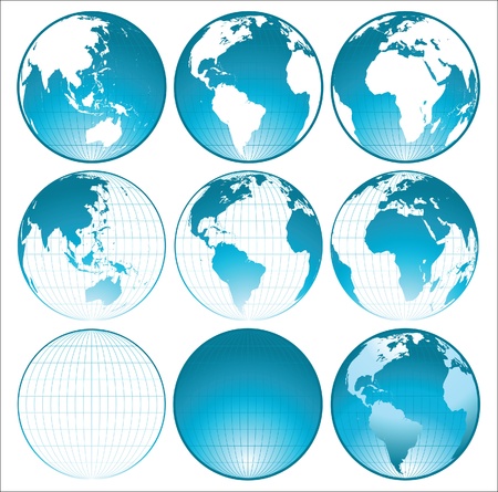 globes iconsのイラスト素材