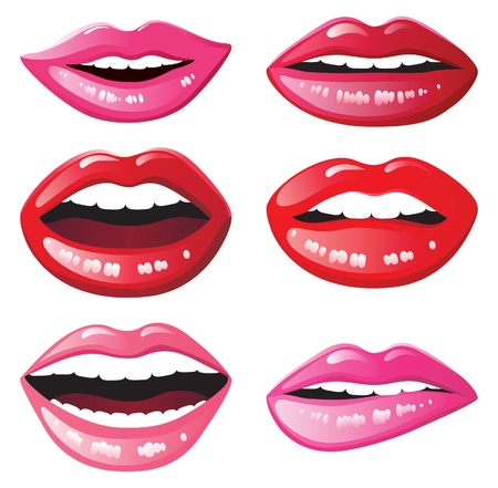 glossy lipsのイラスト素材