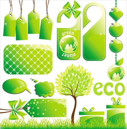 ecology desigh elementsのイラスト素材