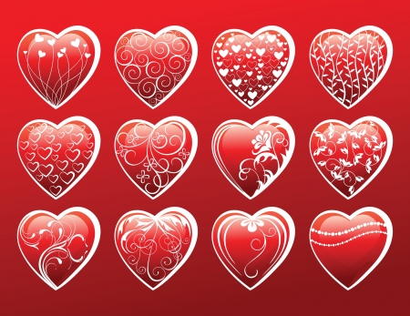Valentine s day heartsのイラスト素材