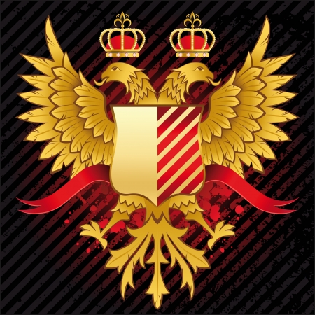 heraldic background with double headed eagleのイラスト素材