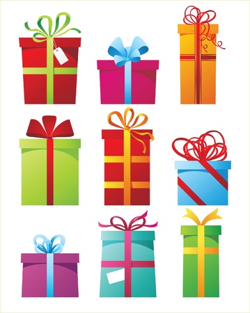 stylized presents boxesのイラスト素材