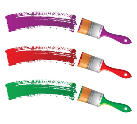 paintbrushes のイラスト素材