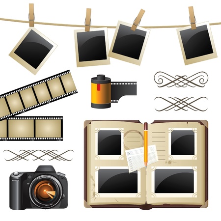 Retro-styled photography set のイラスト素材