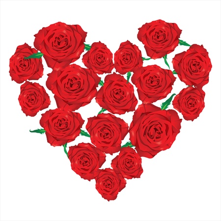 heart from rosesのイラスト素材