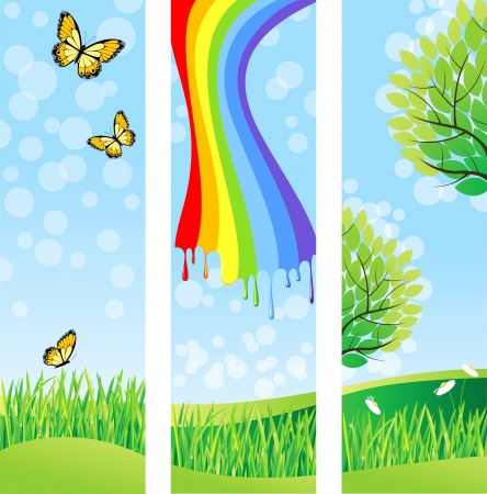 spring bannersのイラスト素材