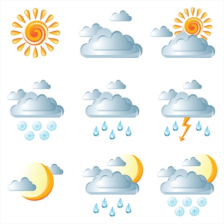 wheather iconsのイラスト素材