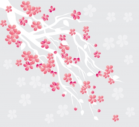blossom tree branchのイラスト素材