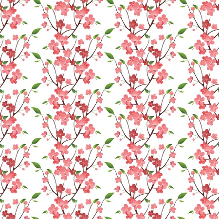 Spring blossom seamless ornamentのイラスト素材