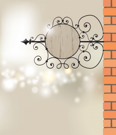 Wooden signboard with place for your textのイラスト素材