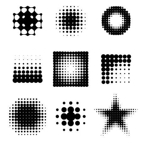 abstract  halftone design elements over white backgroundのイラスト素材