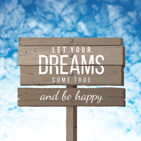 Dreams type sign over blue skyのイラスト素材