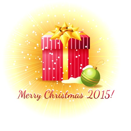 Christmas card with gift boxのイラスト素材