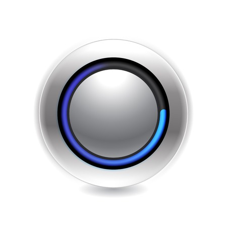 highly detailed upload button over white backgroundのイラスト素材