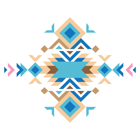 colorful tribal design element on white backgroundのイラスト素材