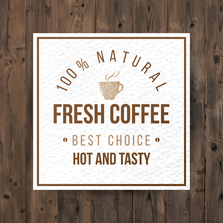 Square coffee emblem with type designのイラスト素材