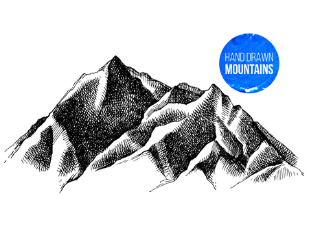 Mountain peaks backgroundのイラスト素材
