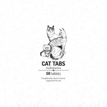 Cat tabs logo templateのイラスト素材